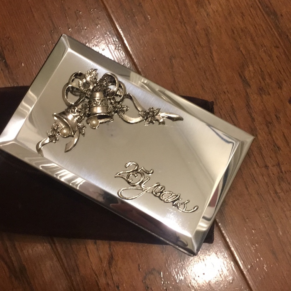 Silver 25 Years Vintage Photo Album 4x7”-Beautiful